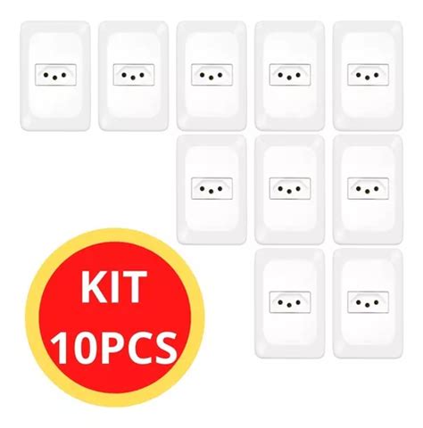 Tomada Embutir 10a 2p t Completo Kit 10pcs Lgx030 Pial Pop Frete grátis