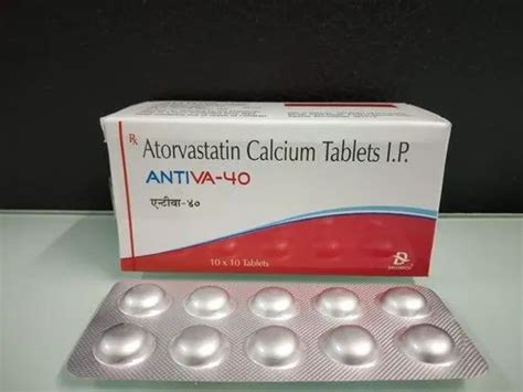 Atorvastatin Calcium 40 Mg Tablet Packaging Size 10x10 Tablets