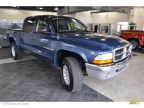 2002 Atlantic Blue Pearl Dodge Dakota Slt Quad Cab 4x4 49135813 Photo 4 Car