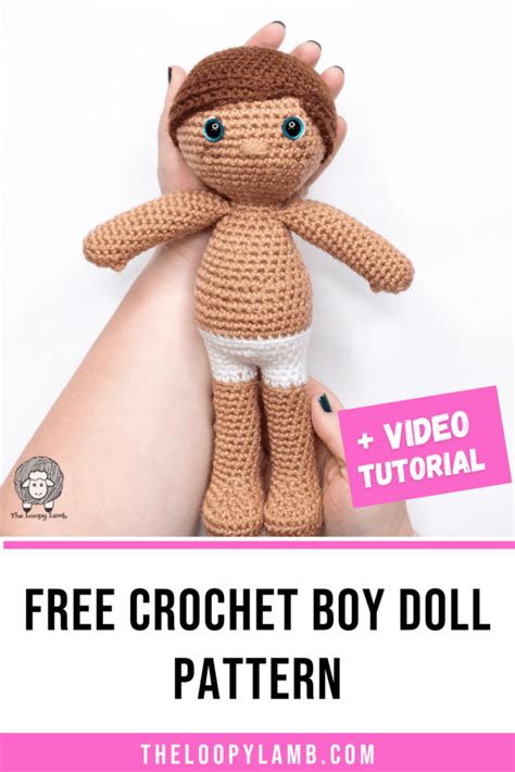 Free Crochet Boy Doll Pattern With Step By Step Video Tutorial