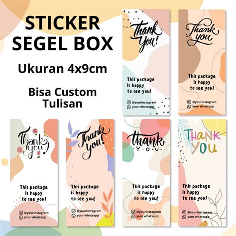 Jual Isi Pcs Sticker Segel Box Bisa Custom Sticker Segel Kemasan