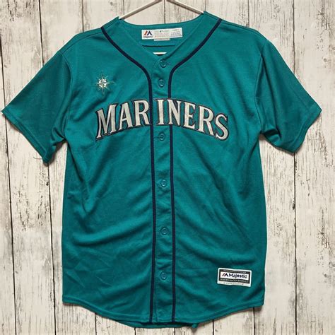 【目立った傷や汚れなし】【majestic】マジェスティック 野球 Mlb Seattle Mariners シアトル・マリナーズ ユニフォーム ユースサイズ L 24 ケン・グリフィー