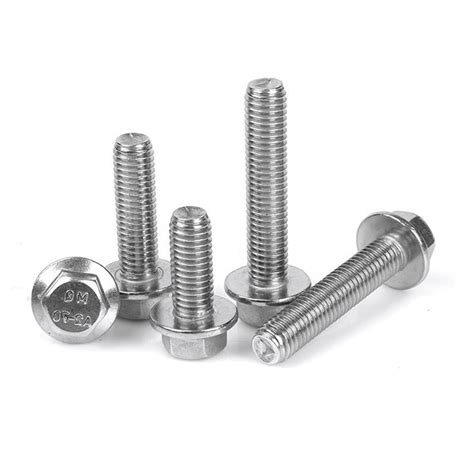 M Titanium Flange Hex Head Bolt Pitch Mm Mm Gr Stainless Steel