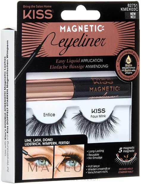 Kiss Eyelash Kit 03 Magnetyczne sztuczne rzęsy z eyelinerem Makeup pl