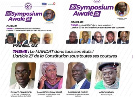 Mandat De Macky Suivez Le Symposium Des Juristes S N Galais Vid O