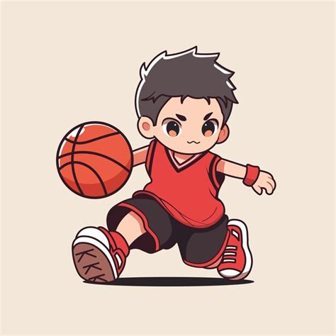 Premium Vector Cute Basketball Player Cartoon Vector Isolated