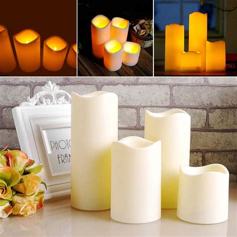 1 pçs led velas para decoração cilíndrica cintilação flameless led