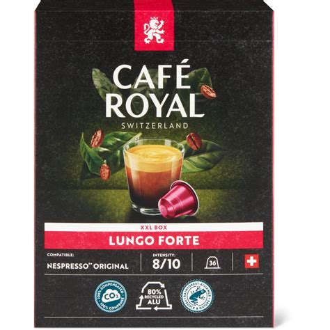 Caf Royal Capsules De Caf En Aluminium Lungo Forte Intensit