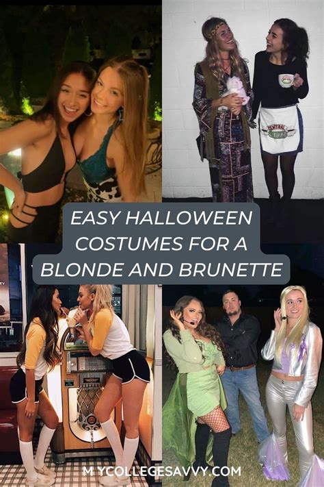 Perfect Halloween Costumes For A Blonde And Brunette Blonde Halloween Costumes Brunette To