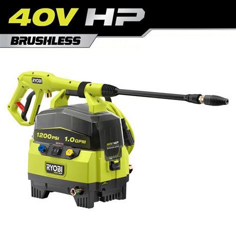 Ryobi 40v 1200 Psi 10 Gpm Cordless Electric Cold Water Pressure Washer Tool Only Ry40hppw12b