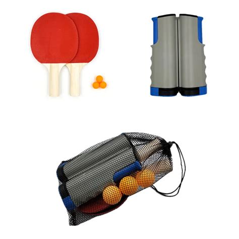 Cheap Ping Pong Paddle Set With Retractable Table Tennis Net 2 Rackets