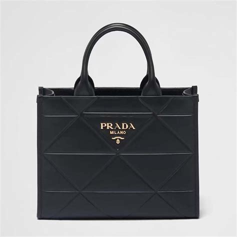 Prada Women Small Leather Prada Symbole Bag With Topstitching