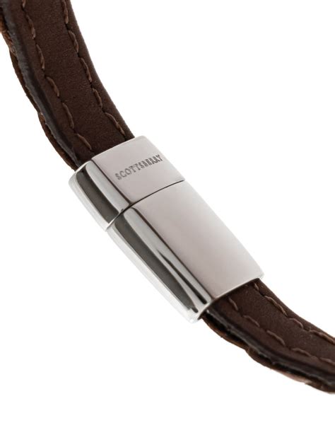 Dark Brown Leather Bracelet Buy Online Scottsberry