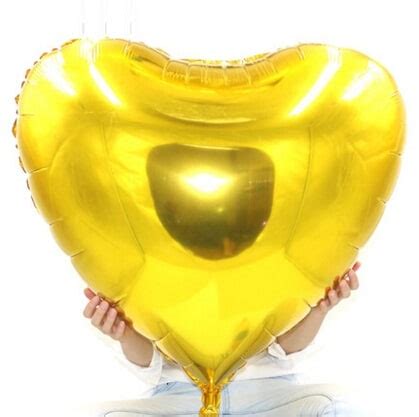 Giant Jumbo Foil Heart Balloon 75cm - Gold - Balloons4you - New Zealand Party Decoration | Party ...