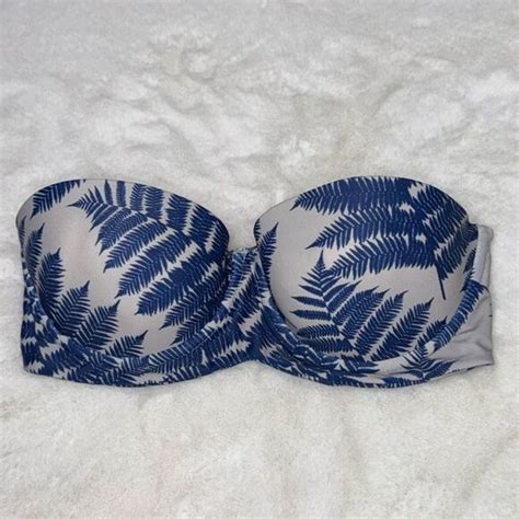 Mikoh Swim Mikoh Padded Strapless Bandeau Bikini Top Size Small Poshmark