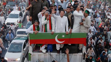 Imran Khan Azadi March Of Former Pakistan PM Imran Khan Reaches