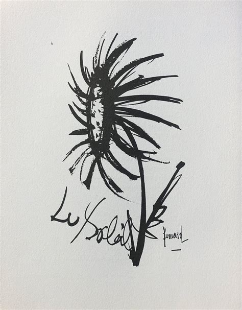 Bernard BUFFET d après Le soleil 1961 Gravure signée Arte