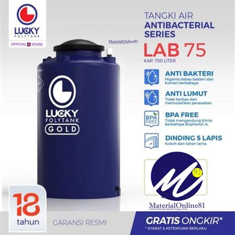 Jual Tangki Toren Air Gold Anti Bakteri Lucky Polytank 750 Liter Lg