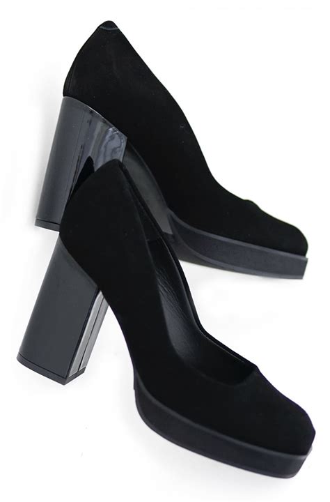 Billi Bi Pumps Black Suede A3430 Pumps Skor