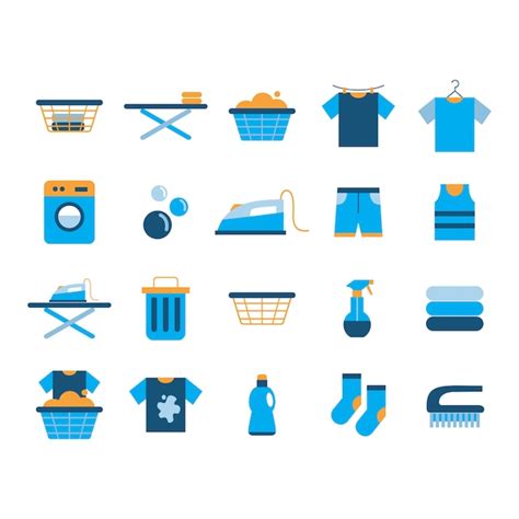 Premium Vector Laundry Icon Set