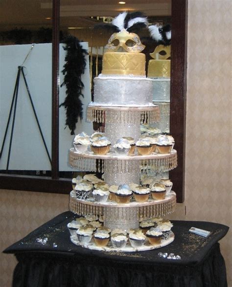 Sweet 16 Venetian Themed Cupcake Tower