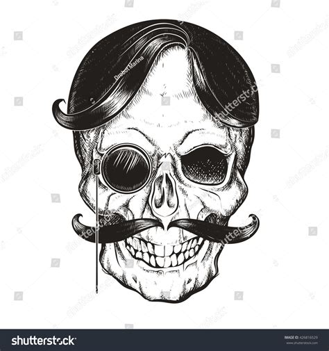 Skull With Eyeglasses Stock Vector Illustration 426816529 Shutterstock