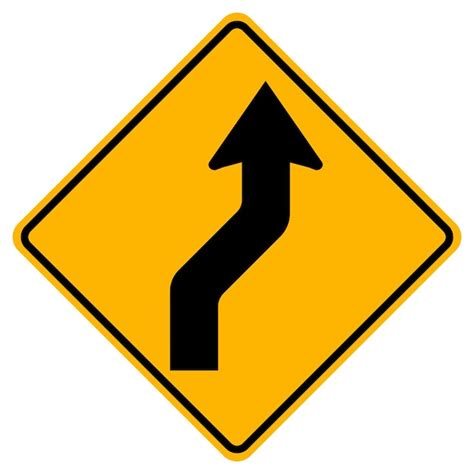 Premium Vector Curved Right Traffic Road Symbol Sign Isolate On White Backgroundvector