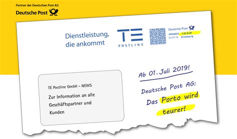 Wichtige Informationen Zur Deutschen Post AG TE Postline GmbH