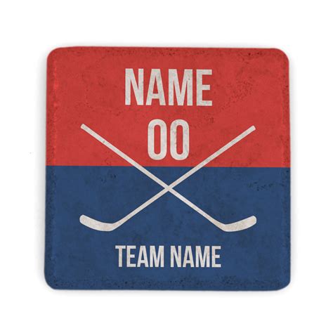 Hockey Stone Coaster Personalized Player Chalktalksports