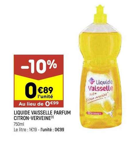 Offre Liquide Vaisselle Parfum Citron Verveine Chez Leader Price