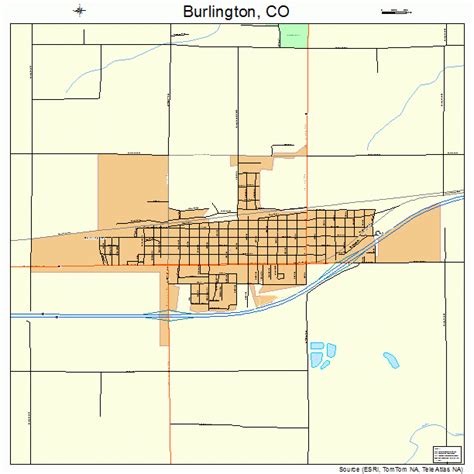 Burlington Colorado Street Map 0810600