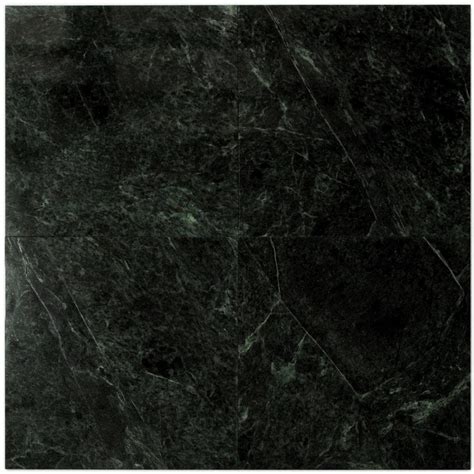 Big Pacific 12 In X 12 In Dark Emerald Marble Floor Tile At