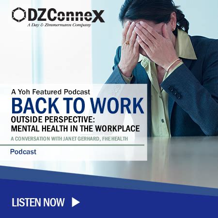 Back To Work Mental Health In The Workplace