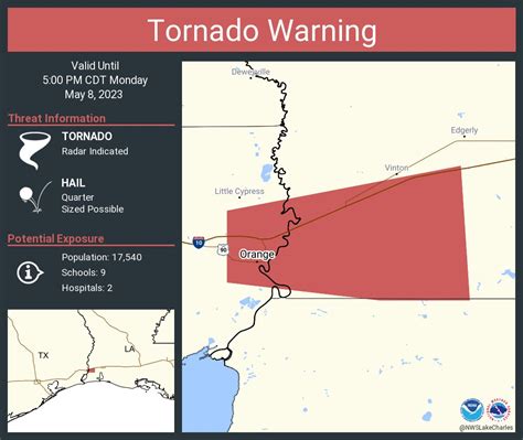 Nws Tornado On Twitter Tornado Warning Including Orange Tx And West