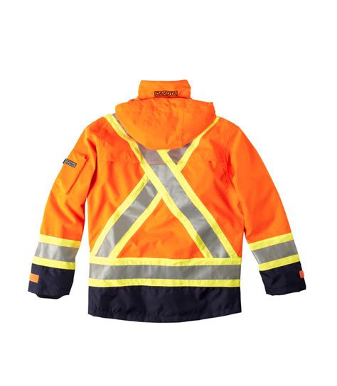 Dakota Workpro Series Mens Hi Vis 300d Hyper Dri Waterproof Ripstop Jacket Marks