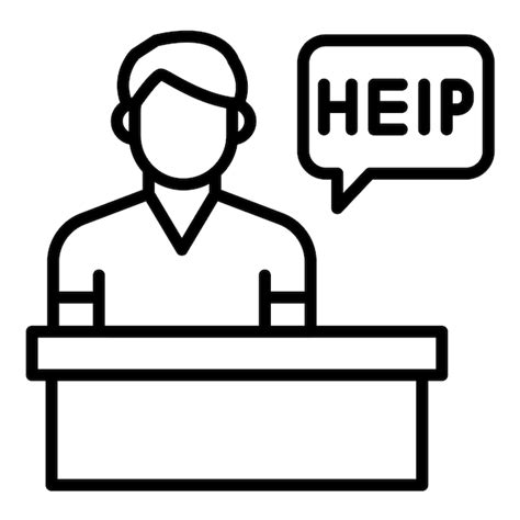 Premium Vector Help Desk Vector Illustration Style