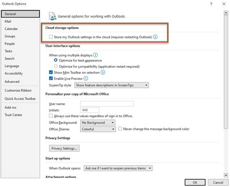 Disable Microsoft Outlook Signature Syncing Next Century