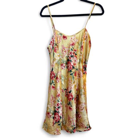 Delicates Intimates Sleepwear Vintage Gold Floral Sleepwear Slip