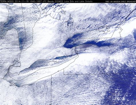 Major Lake Effect Snow Event Downwind Of Lake Erie And Lake Ontario