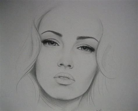 Картинки рисованные девушек карандашом