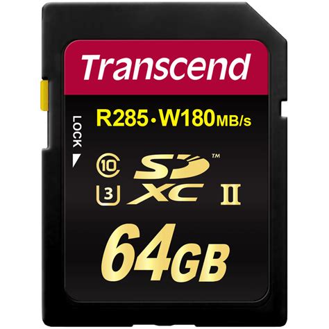 Transcend 64GB Ultimate UHS II SDXC Memory Card U3 TS64GSD2U3