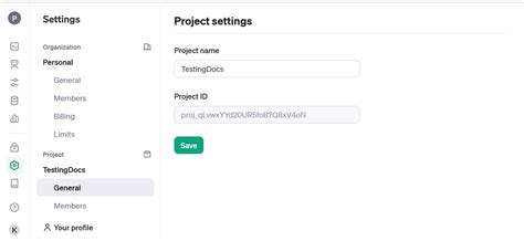 Create New Openai Project Testingdocs