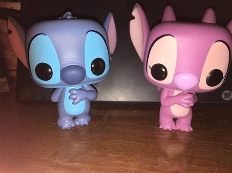 Stitch And Angel Pop Funko Figures Part Of Hot Topic Exclusive No Box
