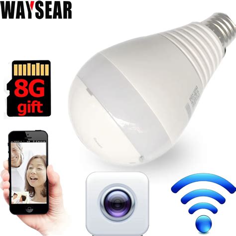 Led lampe Licht mit 360 grad WiFi Led lampe wifi Kamera panorama ...