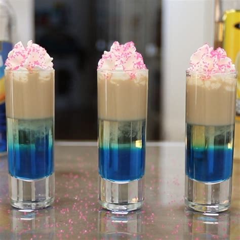 Bubble Gum Boy Shot 1 Part Blue Curaçao 1 Part Creme De Banana 1 Part