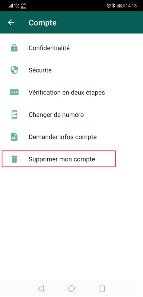 Tutoriel pour supprimer définitivement un compte WhatsApp