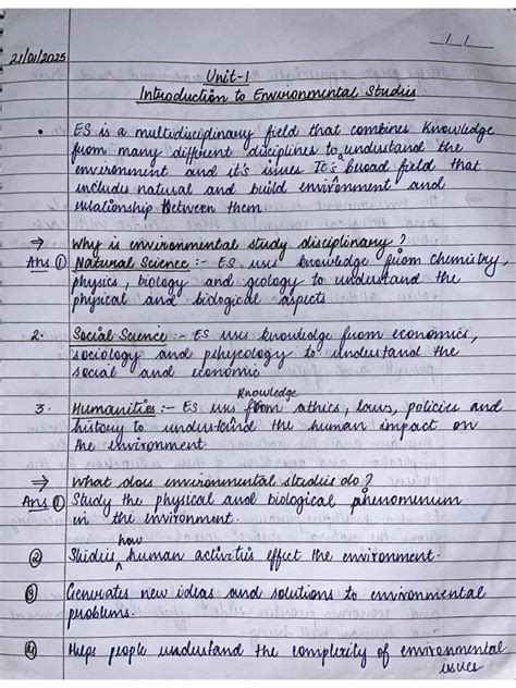 EVS Notes Unit-1&2 | PDF 