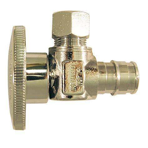 In Chrome Plated Brass Pex A Barb X In Compression Quarter