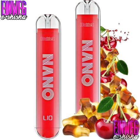 Lio Nano X2 Cherry Cola Einweg E Shisha 600 Züge Nikotin 20 mg