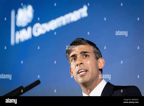 Prime Minister Rishi Sunak During His First Major Domestic Speech Of